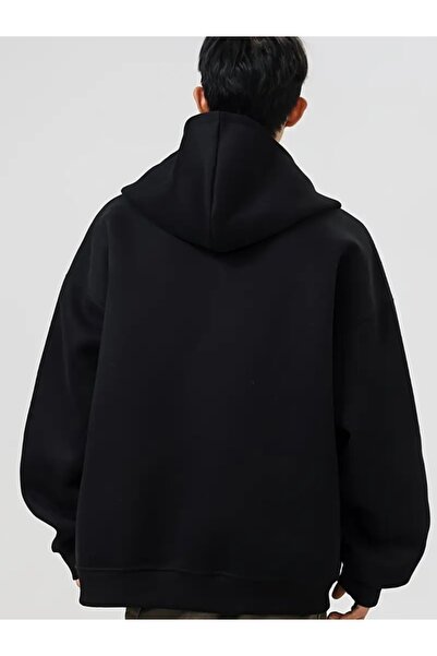 EXPECTED Erkek Oversize Kapüşonlu Fermuarlı Hırka Sweatshirt Hoodie
