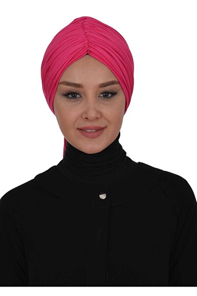 Aisha's Design Kapa od češljanog pamuka sa vezicom, B-1, fuksija