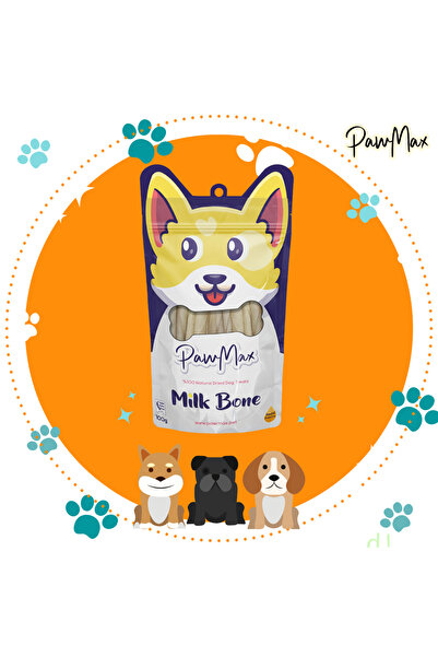 PAWMAX Beyaz Burgu Kemik Doğal Kurutulmuş Köpek Ödül Maması Milk Bone 100 Gr
