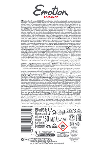 Emotion Kadın Vegan Deodorant Set 4x150 Ml (Ocean Fresh-Aqua Kiss-Detox Floral&Fresh)