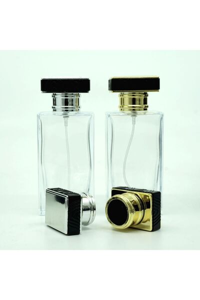 FERDEN FERDA 20 ADET BOŞ CAM PARFÜM ŞİŞE, 50 ML, DİKDÖRTGEN KARE MODEL, ŞEFFAF