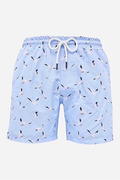 Tudors شورت سباحة رجالي ذو مقاس قياسي وبطانة شبكية سريع الجفاف منقوش باللون ا...