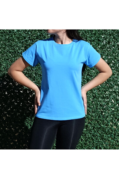siyalife Γυναικείο μπλουζάκι με λαιμόκοψη Basic μπλε