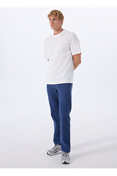BOSS Mavi Erkek Bağlamalı Bel Regular Fit Chino Pantolon Sanderson