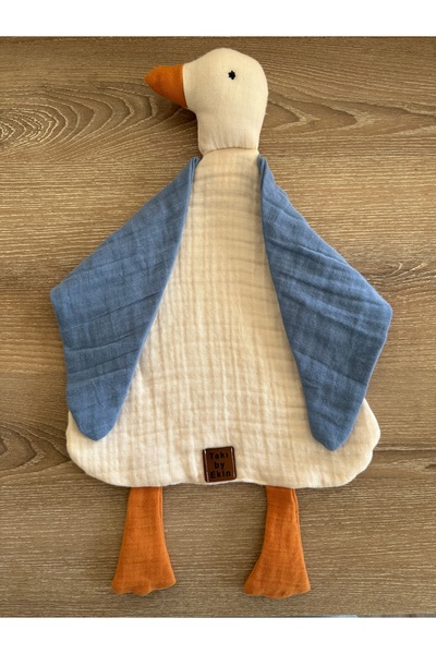 TAKI BY EKİN Organik Müslin Kumaş Ördek Uyku Arkadaşı, Bebek Uyku Arkadaşı