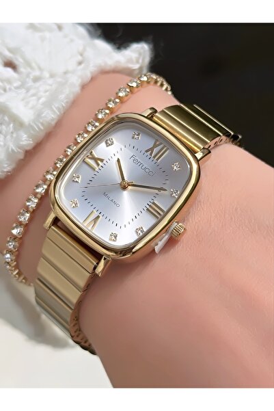 Ferrucci ساعة يد نسائية من FERRUCCİ MILANO + سوار وسوار من الفولاذ مع هدية