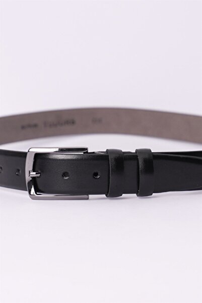 Tudors Erkek 3,5 cm Klasik Siyah Kemer