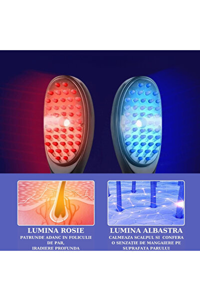ILA PRODUCT Perie electrica par cu masaj scalp, tratament anticadere, ioni negativi, USB