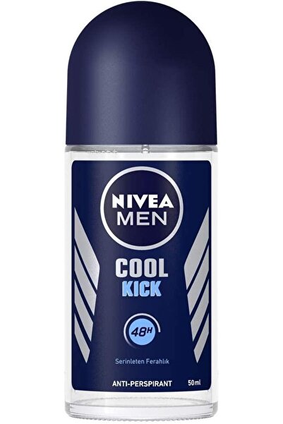 NIVEA Men Erkek Roll-on Deodorant Cool Kick 50ml, 48 Saat Anti-perspirant Kor...