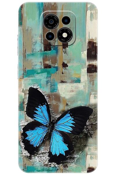 CASPER Via M30 / M30 Plus / M35 Uyumlu Kılıf Desen Baskılı Silikon Kelebek Resim STK:549 CP-UUZPTY0