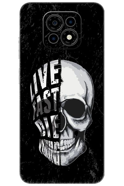 CASPER Via M30 / M30 Plus / M35 Uyumlu Kılıf Desen Baskılı Silikon Kuru Kafa STK:585 CP-97GlHij