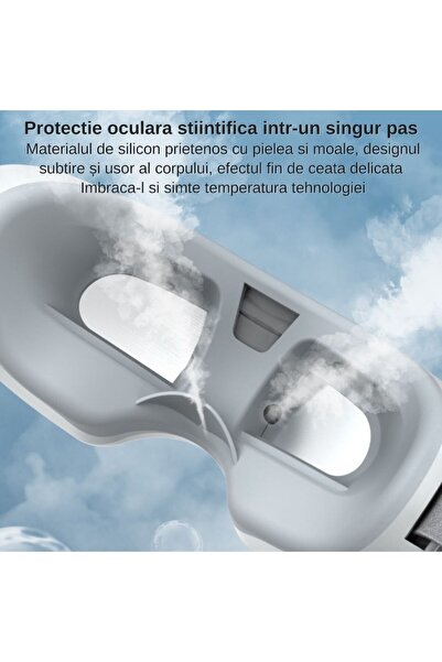 ILA PRODUCT Smart steam massage glasses, eye relaxation, 2 heating levels, USB, white