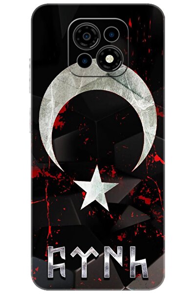 CASPER Via M30 / M30 Plus / M35 Uyumlu Kılıf Desenli Silikon Ay Yıldız ve Göktürkçe Türk STK:636 CP-neCadV1