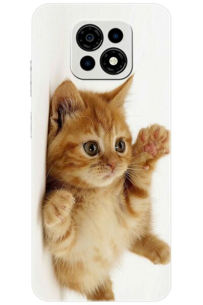 CASPER Via M30 / M30 Plus / M35 Uyumlu Kılıf Desen Baskılı Silikon Sevimli Kedi STK:205 CP-zPVtIkc