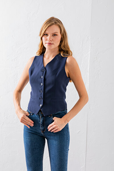 VUNTAL Navy Blue Women's Vest