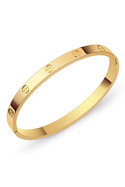 X-Lady Accessories Çelik Kelepçe Bileklik AltınXL