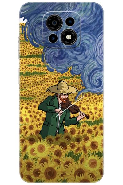 CASPER Via M30 / M30 Plus / M35 Kılıf Desenli Silikon Sunflower Ayçiçeği Tarl...