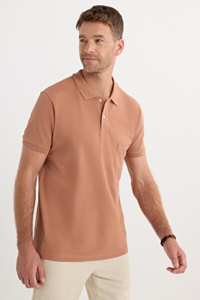 Tudors Ανδρικό μπλουζάκι με κλασική εφαρμογή 100% βαμβακερό μονόχρωμο μπλουζά...