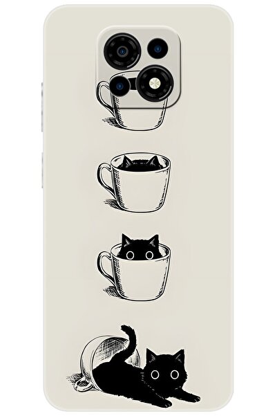 CASPER Via M30 / M30 Plus / M35 Uyumlu Kılıf Desen Baskılı Silikon Kedi ve Ka...