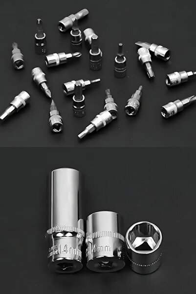 Kargolat 53 Parça Lokma Anahtar Takımı Bits Uç Cırcır Tornavida Seti Oto Tamir ve Ev Alet Çantası