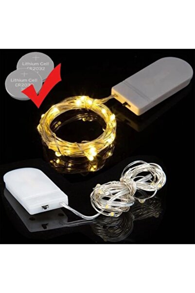 KULVARAVM 5 Adet Ince Pil Kutulu Cr2032 Pilli Günışığı Peri Led Işık Led