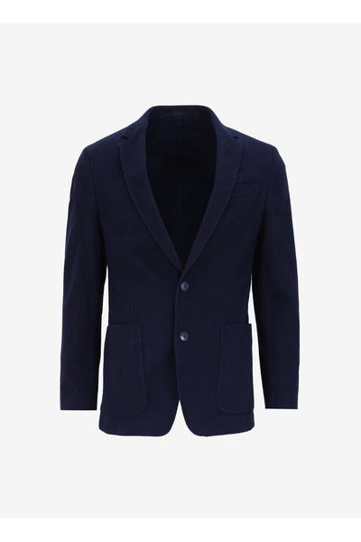 Hackett Slim Fit Apaş Yaka Lacivert Erkek Ceket HM443303