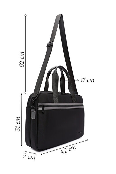 Derimod حقيبة قماش سوداء طويلة للرجال من D-Pack 24WBD30146F