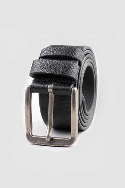 Tudors Чоловічий 100% натуральна шкіра 4 см спортивний чорний ремінь