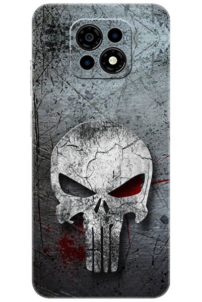 CASPER Via M30 / M30 Plus / M35 Uyumlu Kılıf Desen Baskılı Silikon Gri Kuru K...