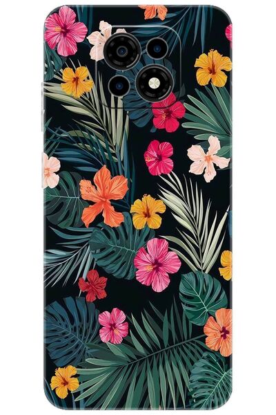 CASPER Via M30 / M30 Plus / M35 Uyumlu Kılıf Desen Baskılı Silikon Çiçekler STK:632 CP-SaHxFen