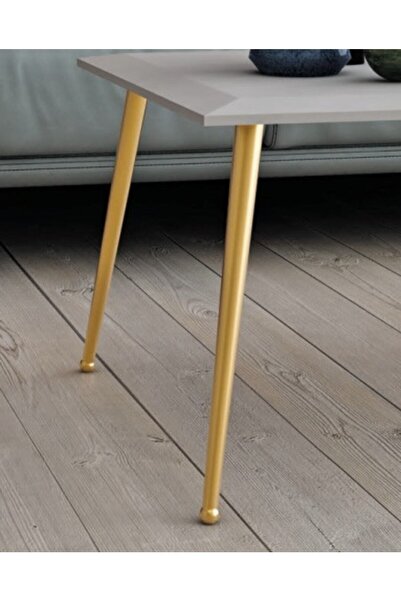 Emaks Bone Metal Leg 25cm Gold Color Seat Pouf Cabinet TV Unit Modern Furniture Leg Bedside Table Gold