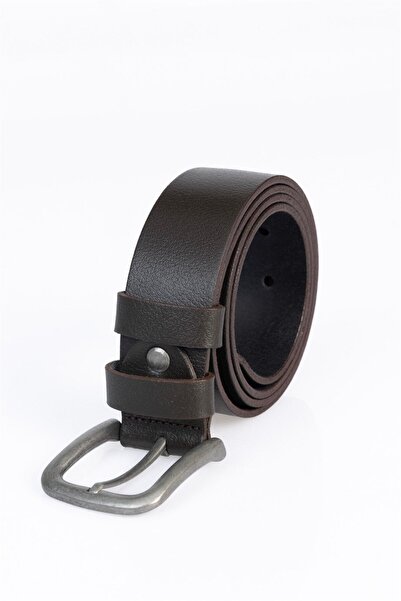 Tudors Men's 100% Genuine Leather 4 cm Sports Brown Belt