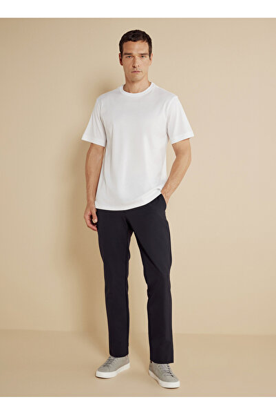 BROOKS BROTHERS Bisiklet Yaka Beyaz Erkek T-Shirt BBSS25MTS025