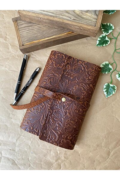 ALESTA LEATHER (İSİM YAZIYORUZ) Kitap / Defter / Ajanda Kılıfı - El Yapımı Ha...
