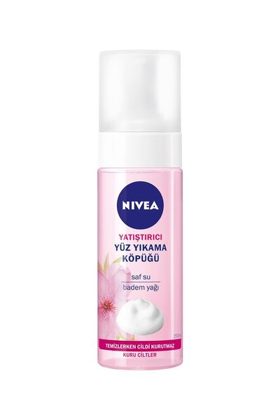 NIVEA غسول الوجه الرغوي المهدئ 150 مل، للبشرة الجافة والحساسة، مرطب، منظف عمي...