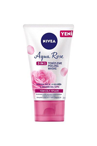 NIVEA Aqua Rose 3 in 1 Temizleme Peeling Maske 150 ml