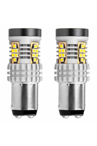 OEM Set becuri auto CANBUS 3020 24SMD 1157 BAY15D P21/5W Alb 12V 24V AMIO-02798