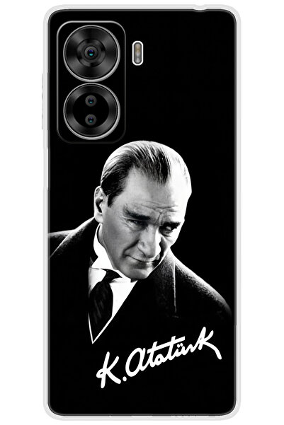CASPER Via X40 / Via X45 Uyumlu Kılıf Desen Baskılı Silikon Mustafa Kemal Atatürk STK:390 CP-EsRCXXX