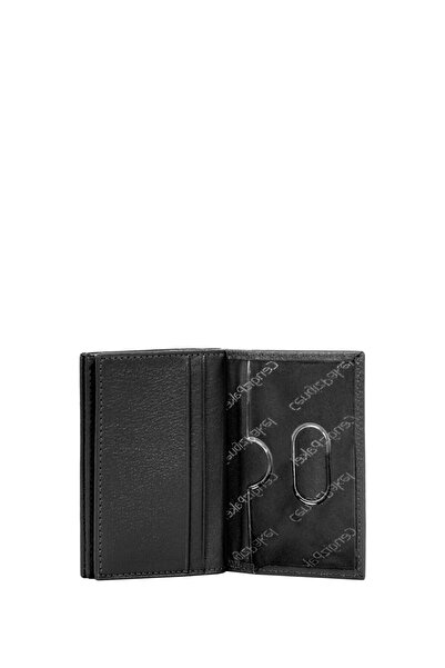CENGİZ PAKEL Genuine Leather Men's Credit Card Holder Wallet Models 2305 - Black