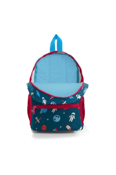 Coral High 23354 Kids Indigo Red Space Patterned Two-Sectioned Mini Nest Backpack