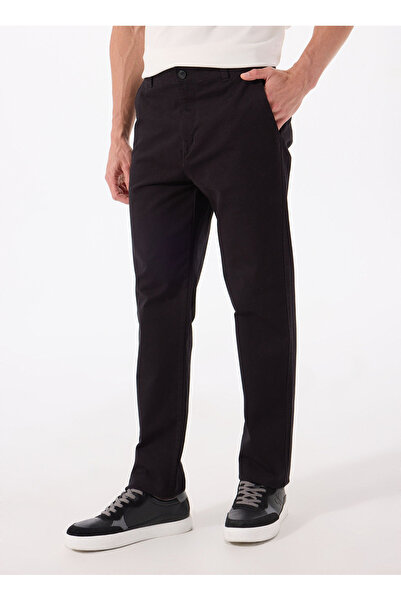 WRANGLER Ανδρικό παντελόνι Chino με κανονική μέση Slim Fit Μαύρο WM01003001 Παντελόνι Chino