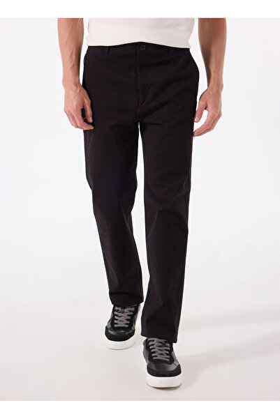 WRANGLER Ανδρικό παντελόνι Chino με κανονική μέση Slim Fit Μαύρο WM01003001 Παντελόνι Chino