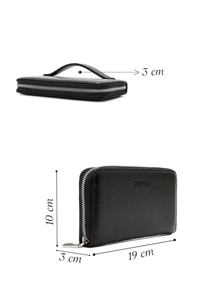 Derimod Erkek Siyah Deri El Çantası 23WBD3301FT