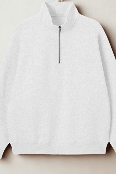 COMBİNE MİCHAİL Чоловічий світшот з високим коміром на блискавці GRİMELANJ