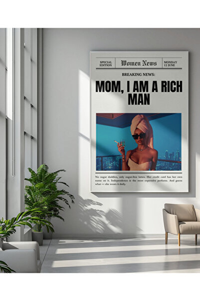Funzee Women News – Breaking News Poster Series |   Strong Woman Themed Newspaper Design - Frameless