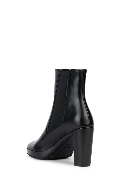 Geox Kadın Siyah Walk Pleasure Deri Plaftorm Topuklu Bot D35TFC00043C9999