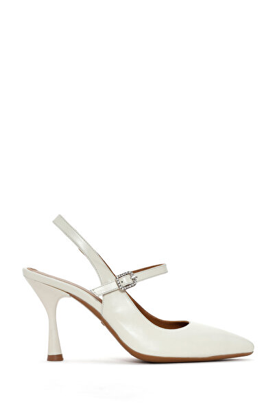 Derimod حذاء جلد بكعب بيج نسائي 24SFD132318