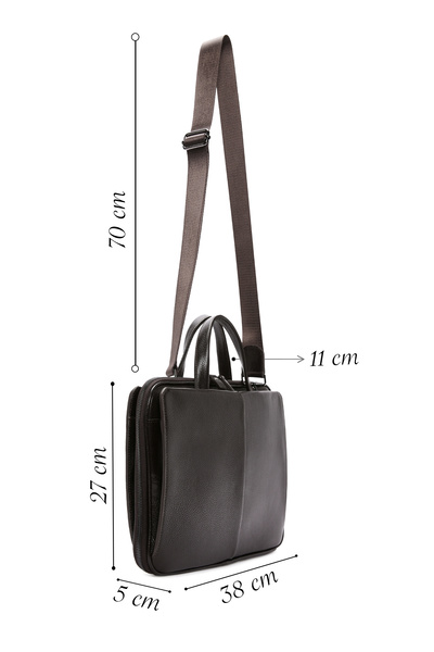 Derimod Men's Brown Leather Laptop Bag 21Sbd3108Ft