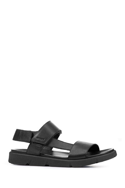 Geox Ανδρικά μαύρα πέδιλα Xand 2s από γνήσιο δέρμα U15bgb0003cc9999