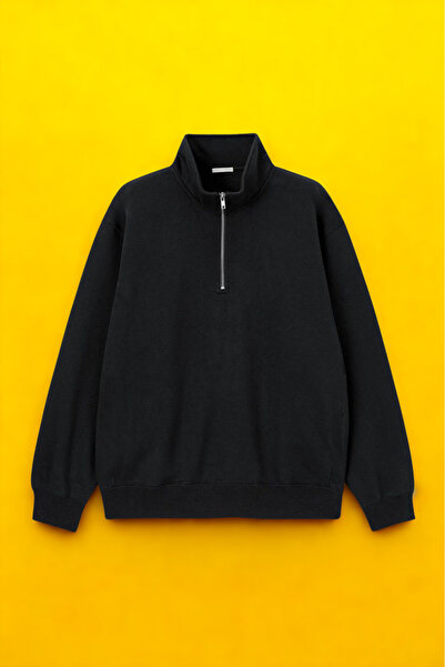 COMBİNE MİCHAİL Чоловічий світшот з високим коміром на блискавці